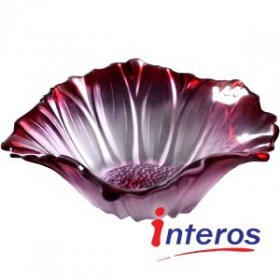 Dekorierte Glas-Vase klein "Purple" von INTEROS