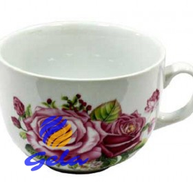 Keramik-Tasse 650 ml. "Roses"