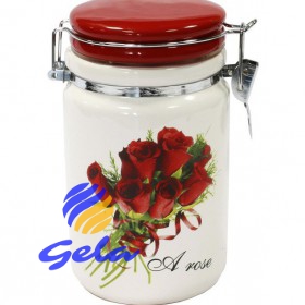 Keramik-Dose 500 ml. "Rose"