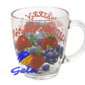 Glastasse  350 ml. "Beeren"