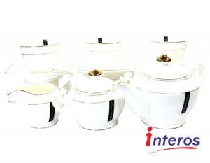 Фарфоровый чайный набор 6 персон /13 предметов "Снежная королева" 240 мл.