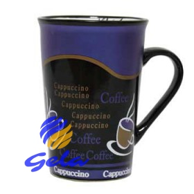 Кружка фарфоровая конусная "Кофе-Blue"
